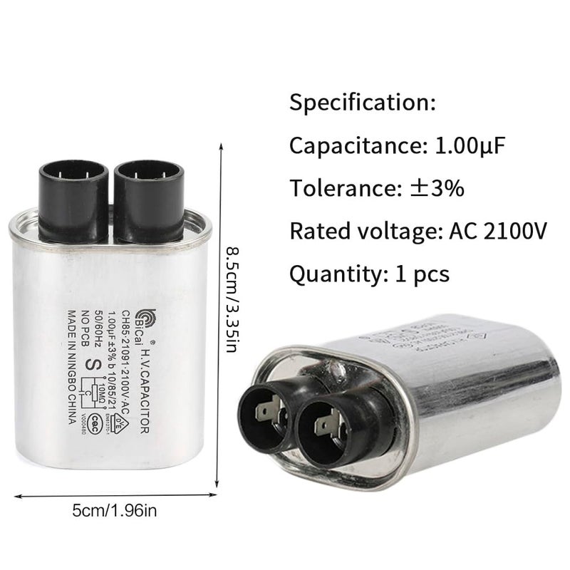 KOKISO طقم إصلاح ميكروويف المنزل - مكثف HV 2100V 1.0uF، دايود CL01-12، فيوز بطيء 5x20mm، 6x30mm 20A، 6x40mm 0.75A 0.8A 5KV - Image 2